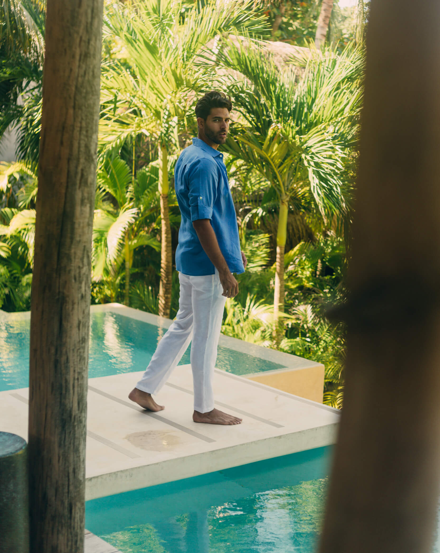 SARDINIA Linen Pant - White - CRASQI