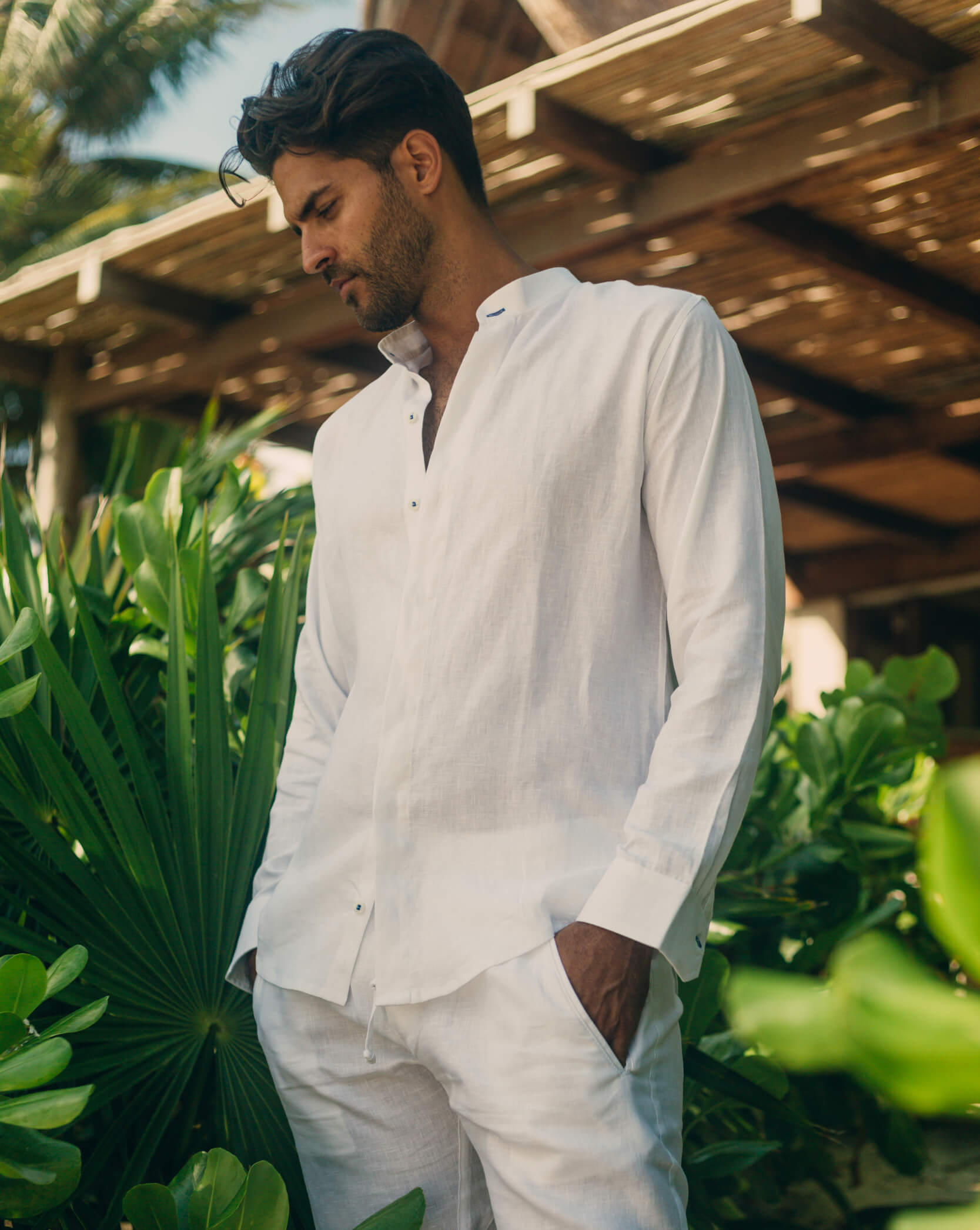 SARDINIA Linen Pant - White - CRASQI