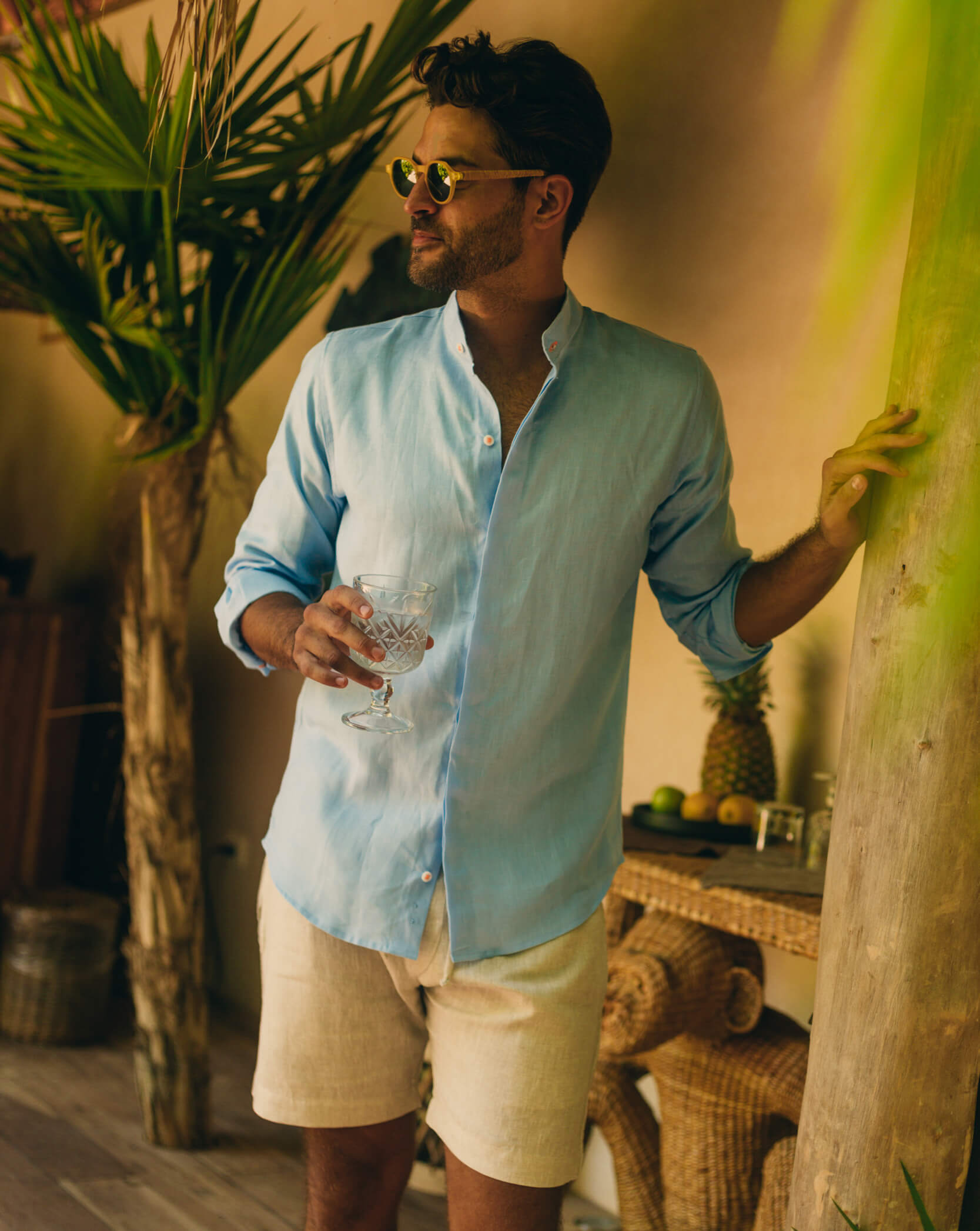 CAPRI Linen Bermudas - Sand - CRASQI