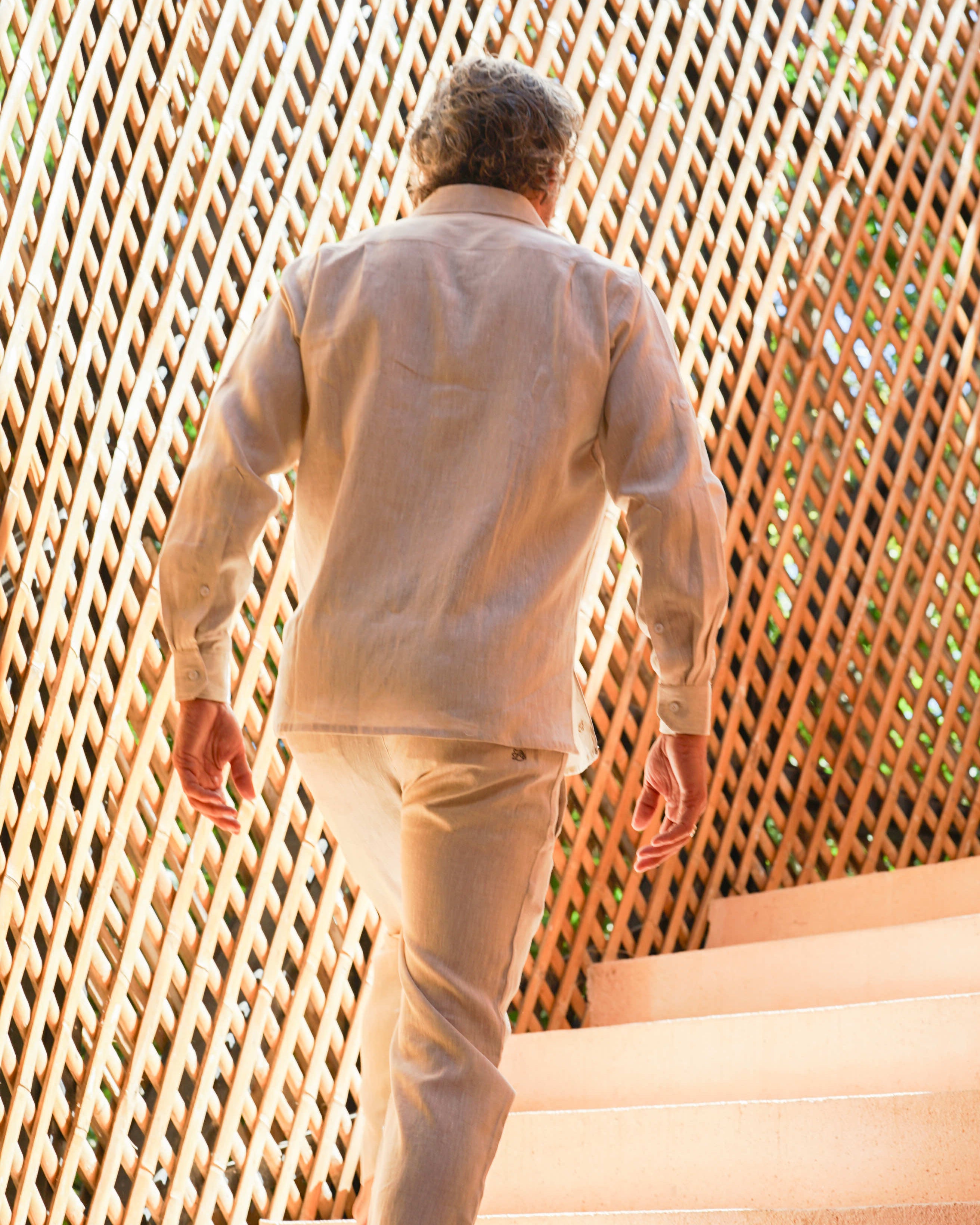 MALLORCA Linen Shirt - Sand/Sand - CRASQI