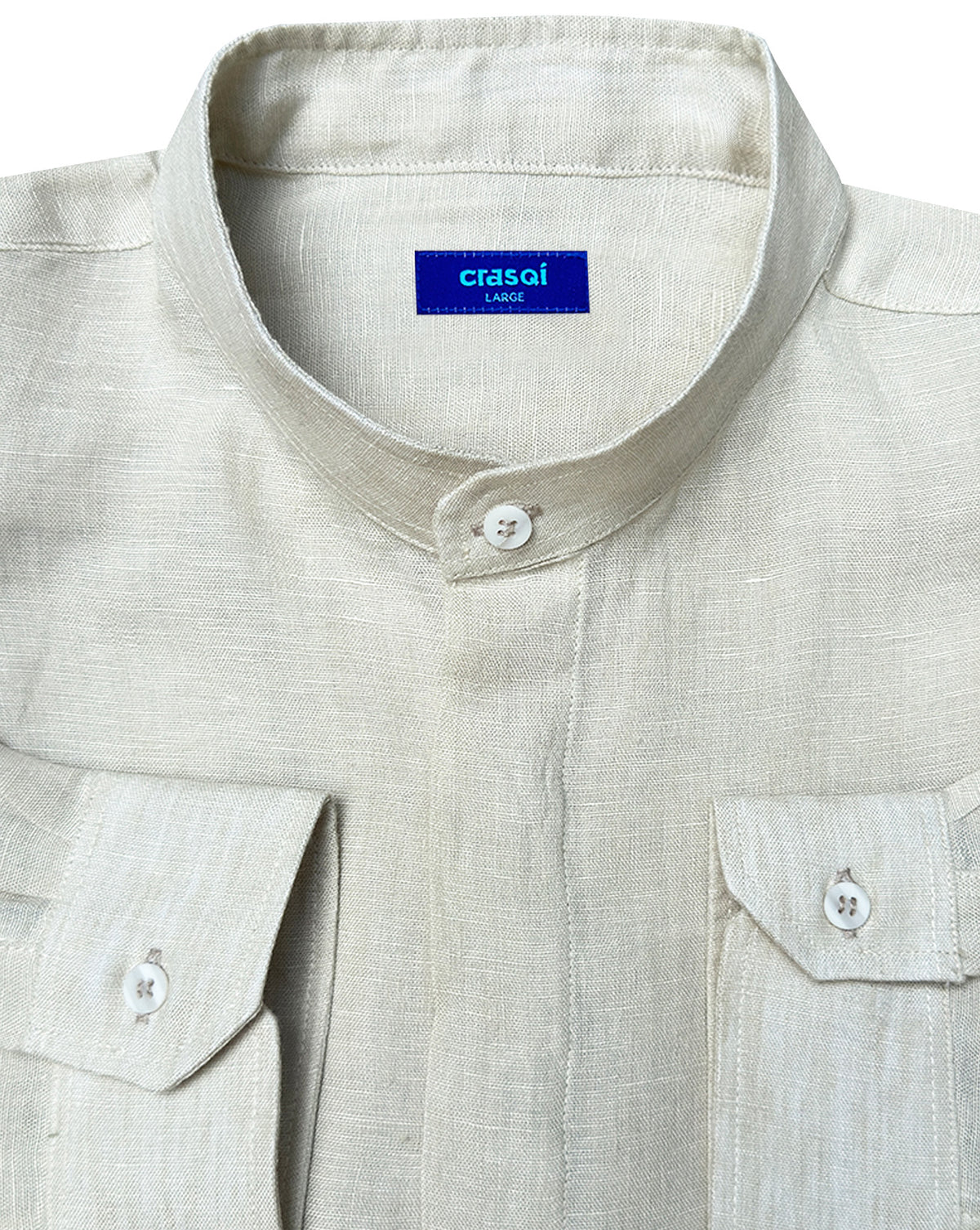 MENORCA Linen Shirt - Sand/Sand - CRASQI