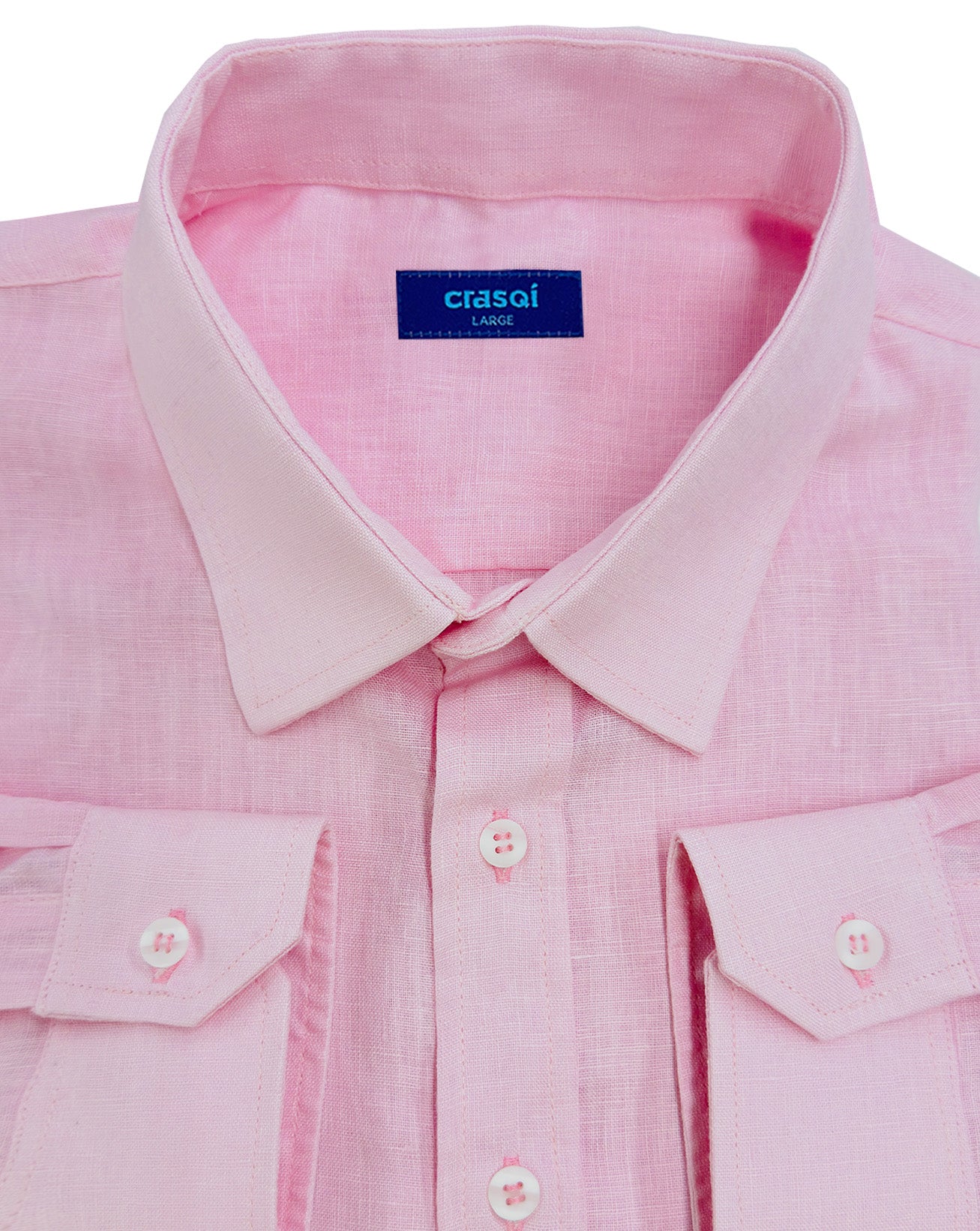 MALLORCA Linen Shirt - Pink/Pink - CRASQI