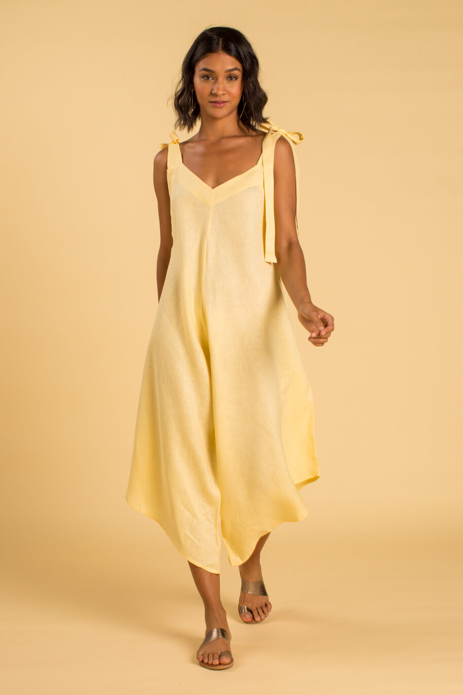 GRANADINA Linen Jumper - Light Yellow - CRASQI