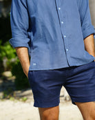 MALLORCA Linen Shirt - Classic Blue/Baby Blue - CRASQI