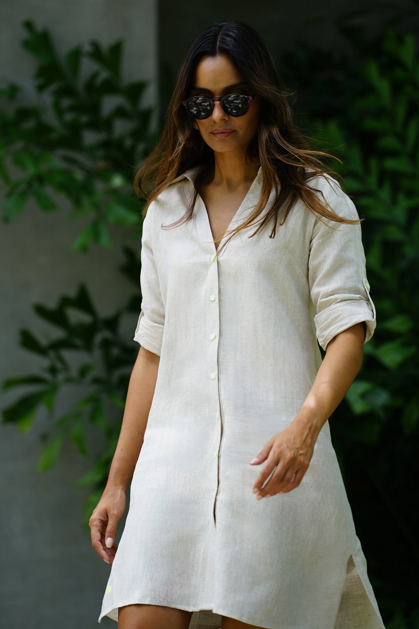 Shirt dress - Sand - CRASQI