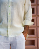MALLORCA Linen Shirt - Light Yellow/Neon Yellow - CRASQI