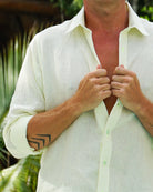 MALLORCA Linen Shirt - Light Yellow/Neon Yellow - CRASQI