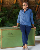 MALLORCA Linen Shirt - Classic Blue/Baby Blue - CRASQI