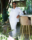 SARDINIA Linen Pant - White - CRASQI