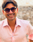 MALLORCA Linen Shirt - Pink/Blue/Blue - CRASQI