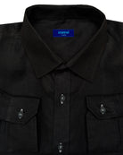 MALLORCA Linen Shirt - Black/Dark Grey - CRASQI