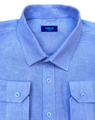 MALLORCA Linen Shirt - Azul Cielo/Pink/Blue - CRASQI